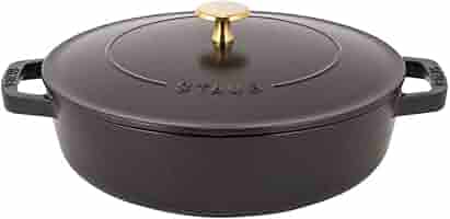Staub Chistera 24cm CSTR-24ストウブ両手鍋ブラック 鍋 ストウブ IH/ガス火 24cm 2.4L Chistera CSTR-24 グレー